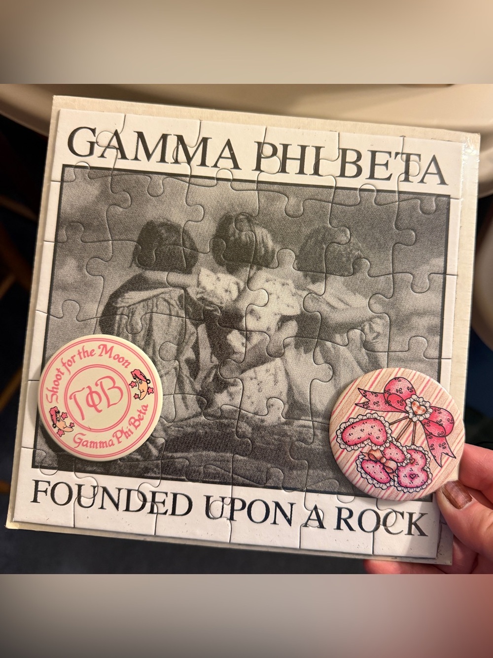 Gamma Phi Beta Puzzle and 2 pins